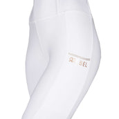 Rebel Pull On Legging d'Équitation Crystal Adhérence totale Blanc