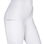 Rebel Pull On Legging d'Équitation Crystal Adhérence totale Blanc