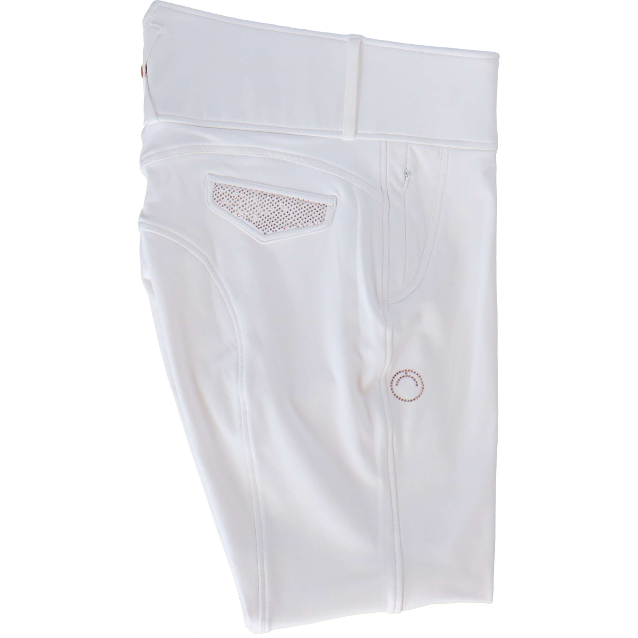 Montar Pantalon d'Équitation Briella Rosegold Full Grip Blanc