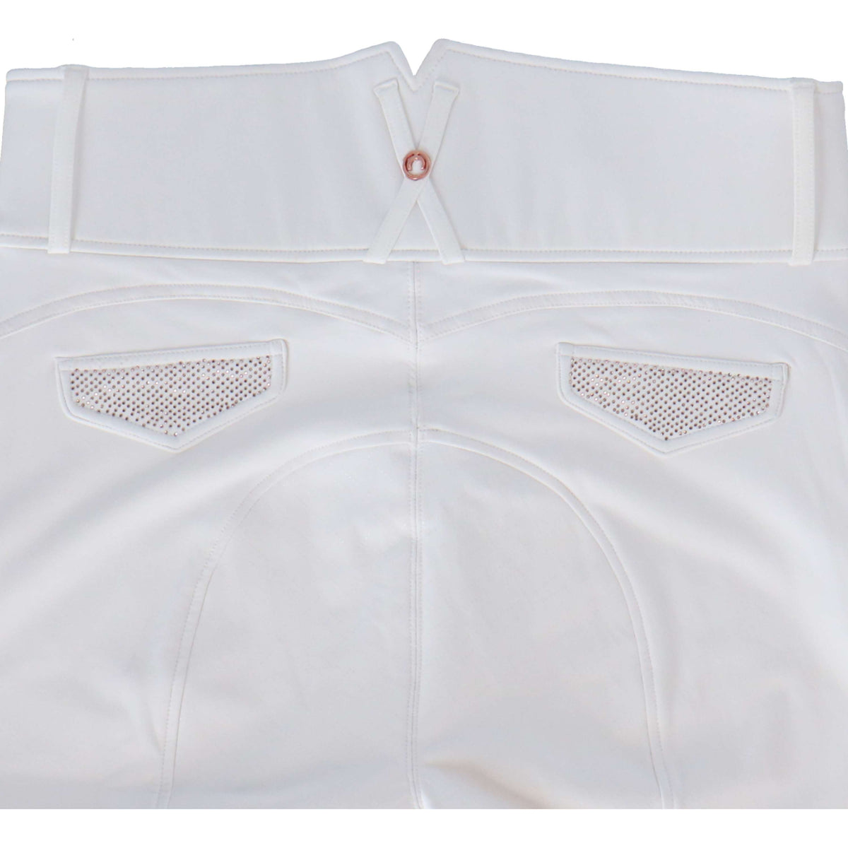 Montar Pantalon d'Équitation Briella Rosegold Full Grip Blanc