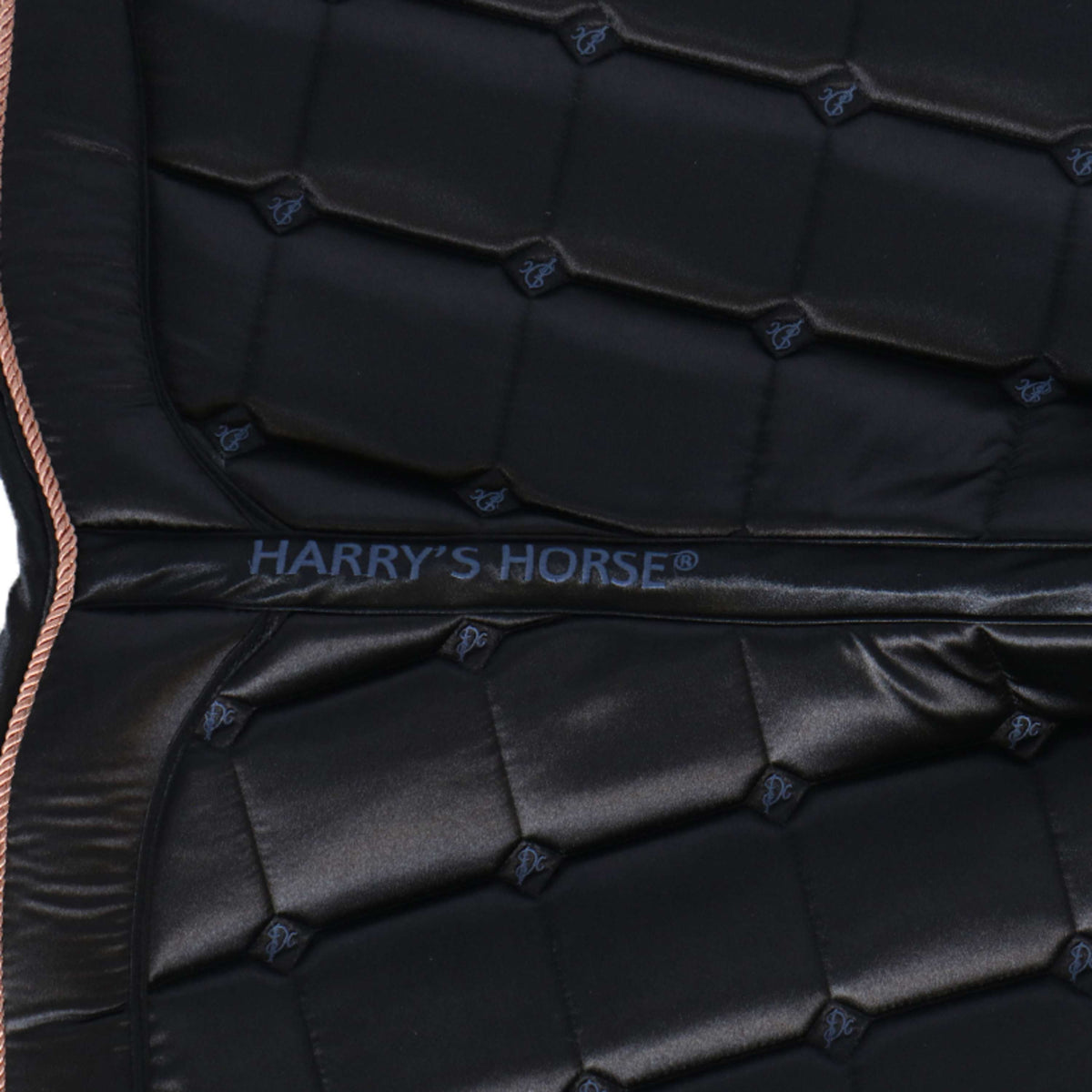 Harry's Horse Tapis de Selle Denici Cavalli Indigo Satin Polyvalent Noir