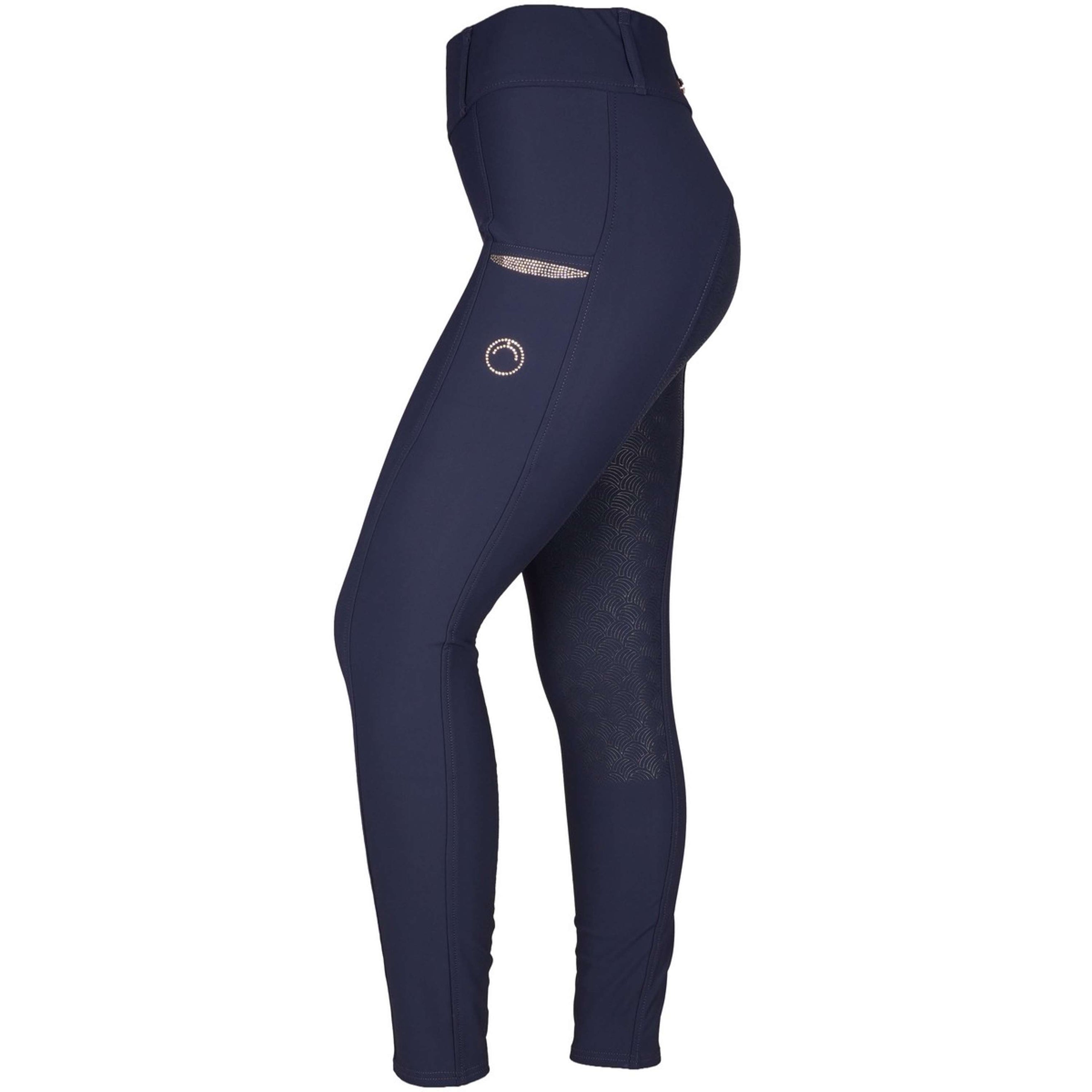 Montar Legging d'Équitation MoKelsey Full Grip Marin foncé