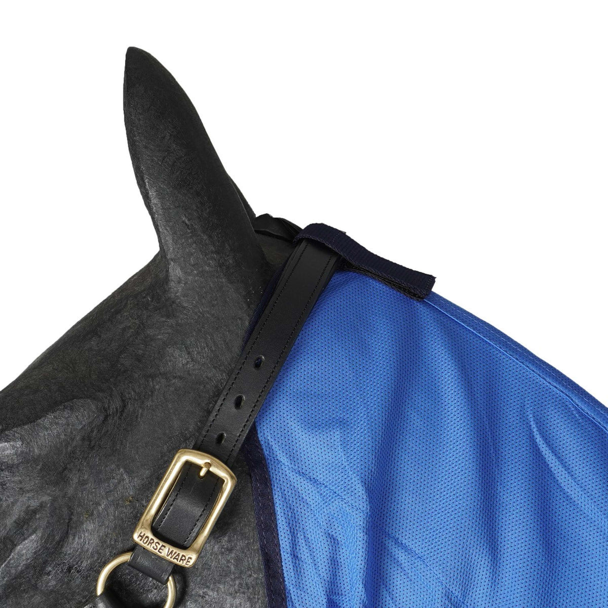 Harry's Horse Couverture Anti-Mouches Mesh Pro Neck Bleu