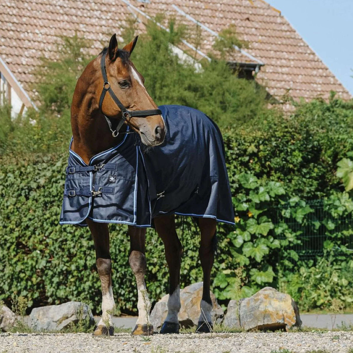 Riding World Couverture d'Extérieur ECO EasyClip 600D 0g Marin