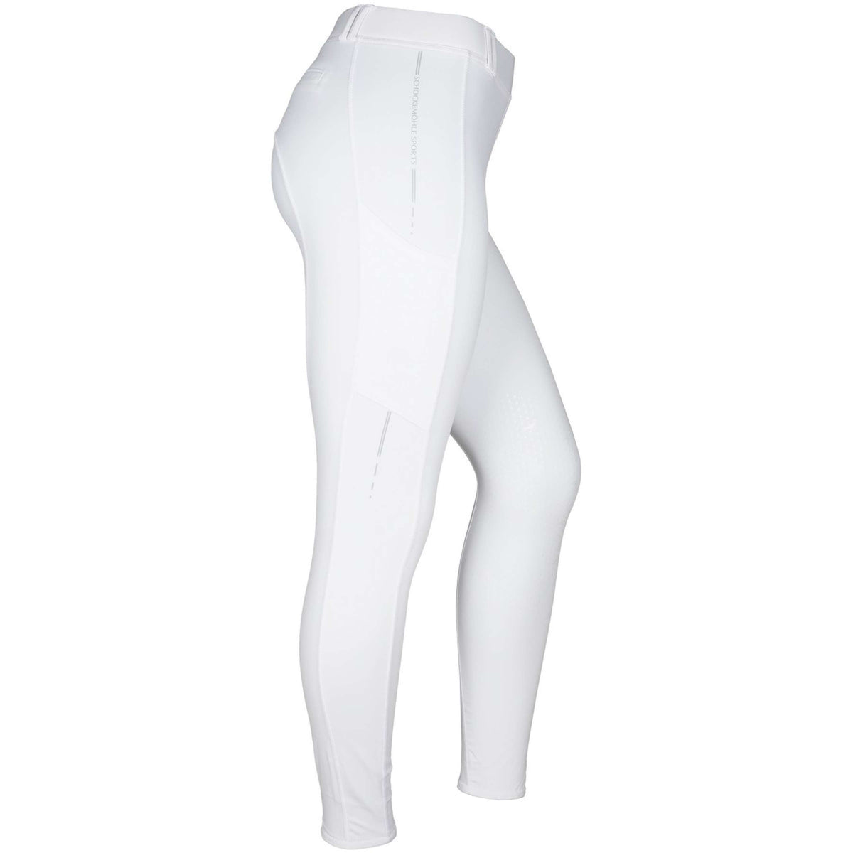 Schockemöhle Legging d'Équitation New Pocket Prise de Genou Optical White