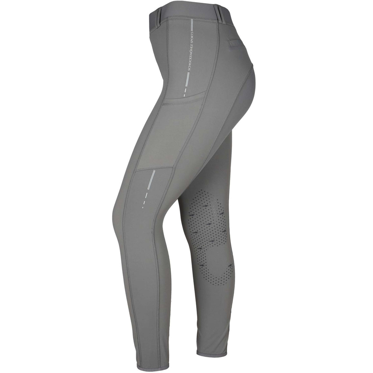 Schockemöhle Legging d'Équitation New Pocket Prise de Genou Slate Grey