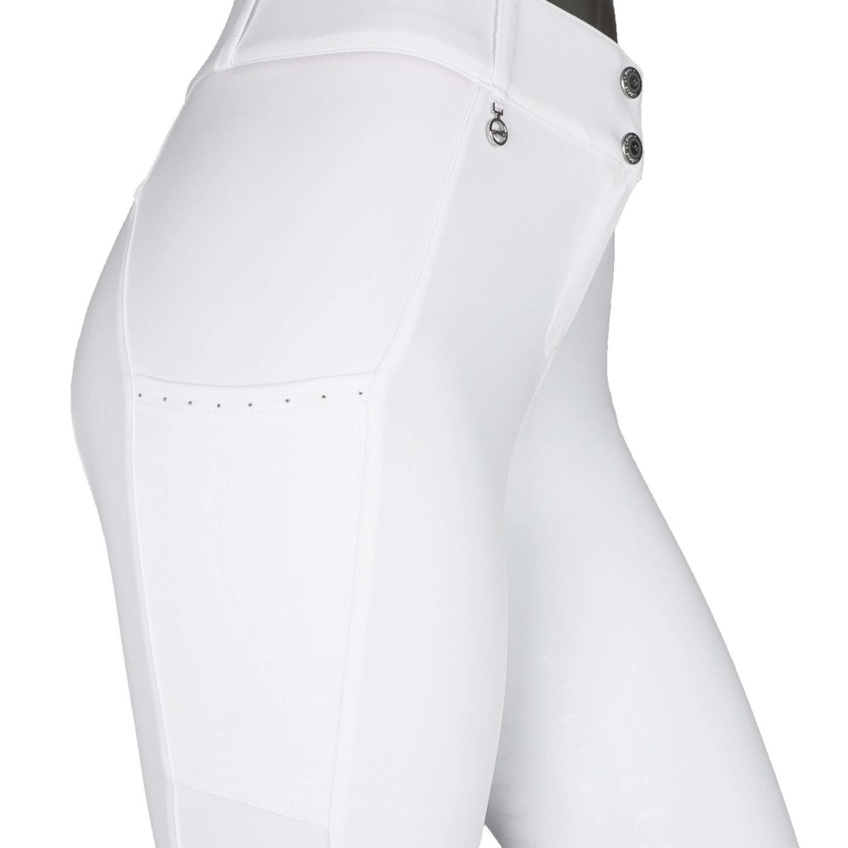 Schockemöhle Pantalon d'Équitation Carla Full Grip Blanc