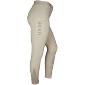 Rebel Pantalon d'Équitation Highwaist Thigh Pocket Full Grip Beige