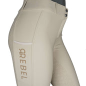 Rebel Pantalon d'Équitation Highwaist Thigh Pocket Full Grip Beige