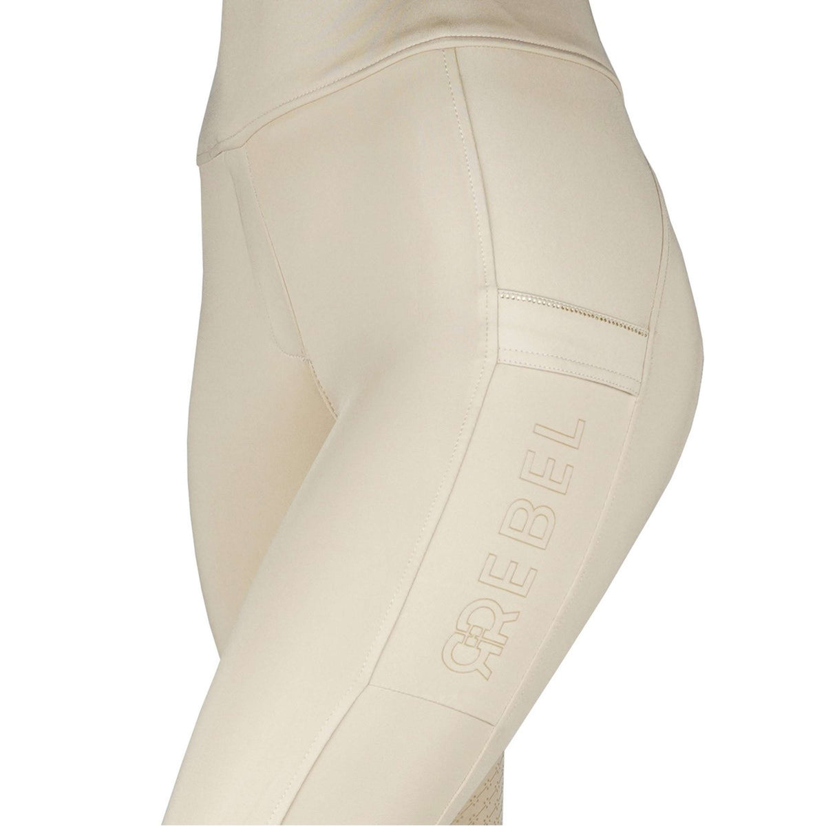 Rebel Legging d'Équitation Contrant Piping Beige