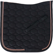 HKM Tapis de Selle Rosegold Glamour Dressage Noir/Or rose