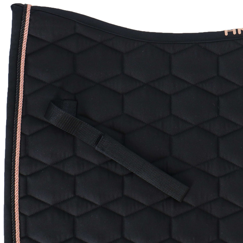HKM Tapis de Selle Rosegold Glamour Dressage Noir/Or rose