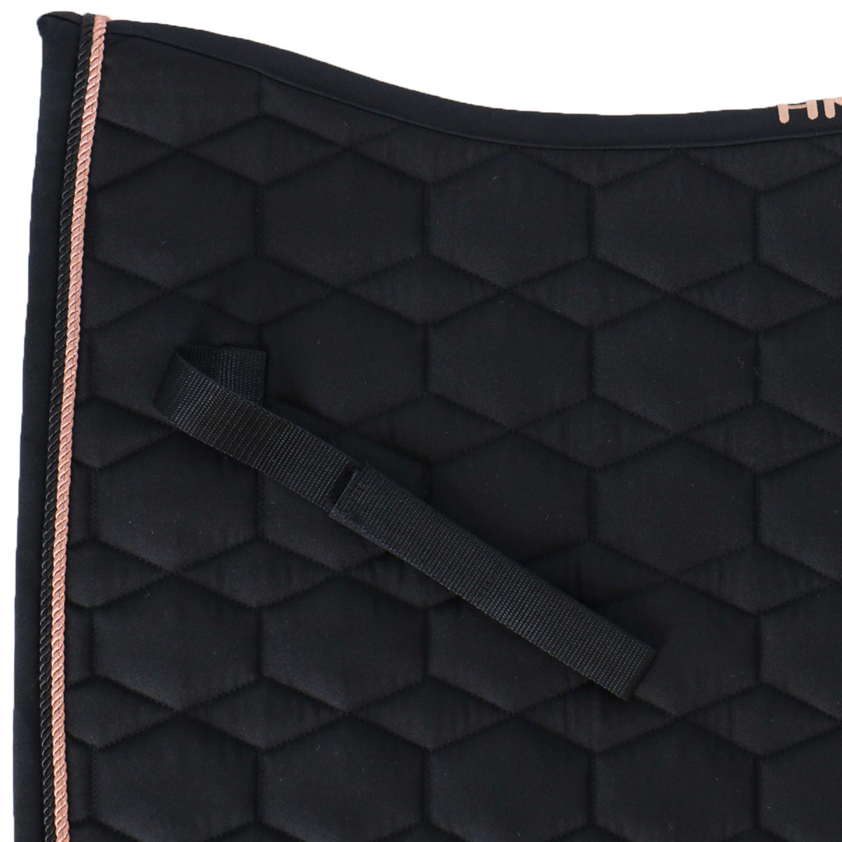 HKM Tapis de Selle Rosegold Glamour Dressage Noir/Or rose
