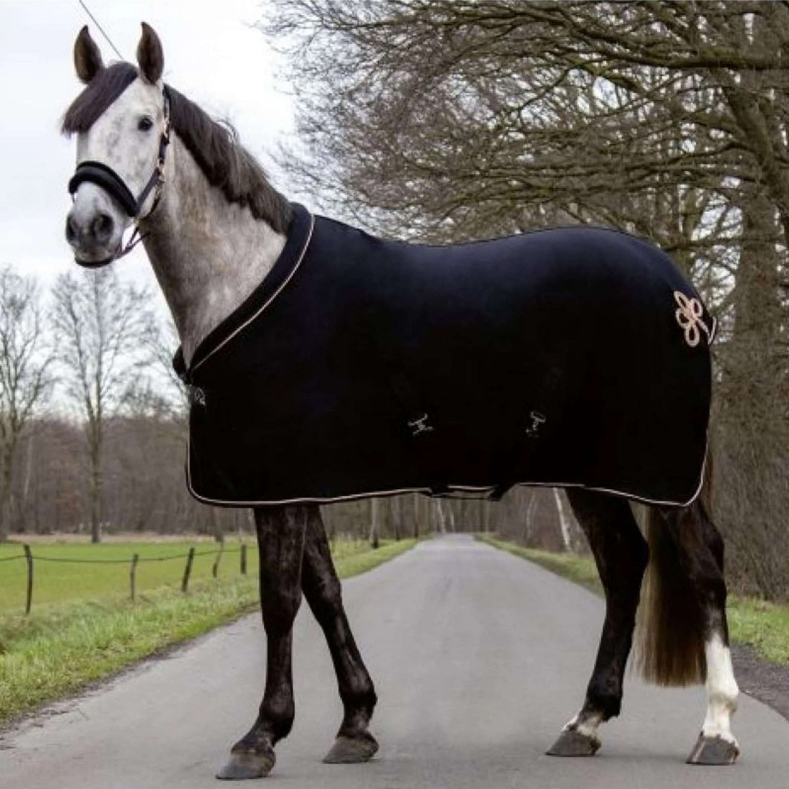 HKM Couvertures Anti-Transpiration Rosegold Glamour Noir/Or rose