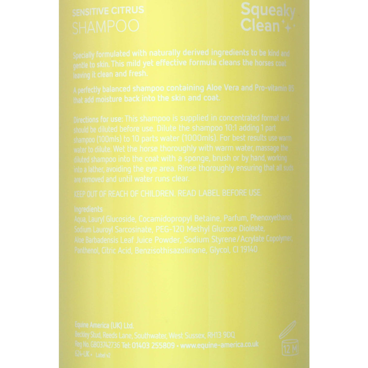 Equine America Shampooing Sensitive Citrus