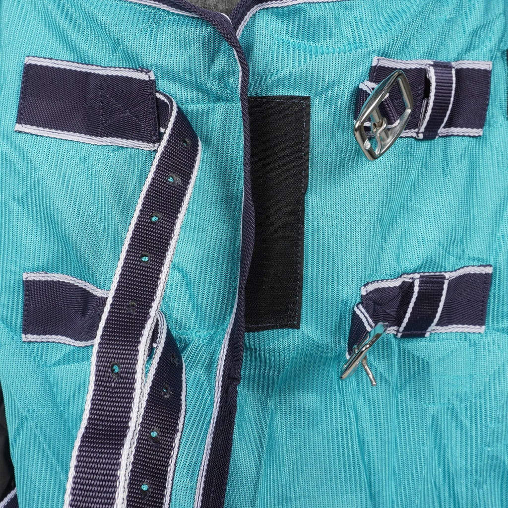 HKM Couverture Anti-Mouches Lissabon avec Couvre-cou Aqua