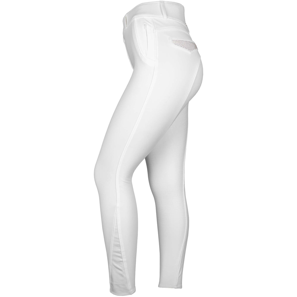 Montar Pantalon d'Équitation Briella Rosegold Crystals Highwaist Full Grip Blanc