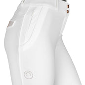 Montar Pantalon d'Équitation Briella Rosegold Crystals Highwaist Full Grip Blanc