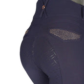 Montar Pantalon d'Équitation Briella Rosegold Crystals Highwaist Full Grip Marin