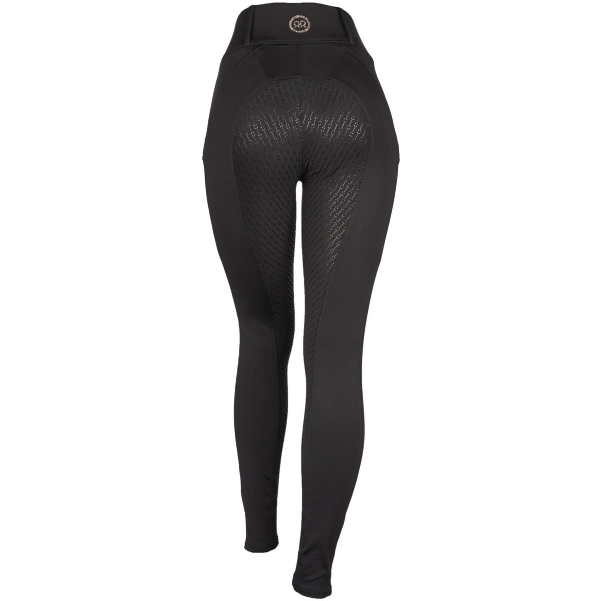 Rebel Legging d'Équitation Beltloops Rosegold Crystals Full Grip Noir