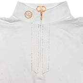 Rebel T-shirt de Concours Rosegold Crystals Blanc