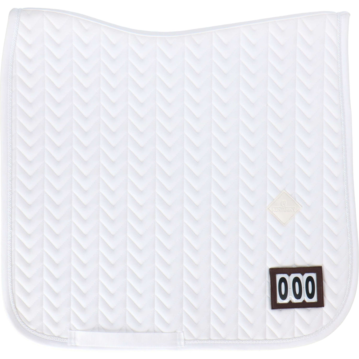 Kentucky Horsewear Tapis de Selle Fishbone Competiton Dressage Blanc