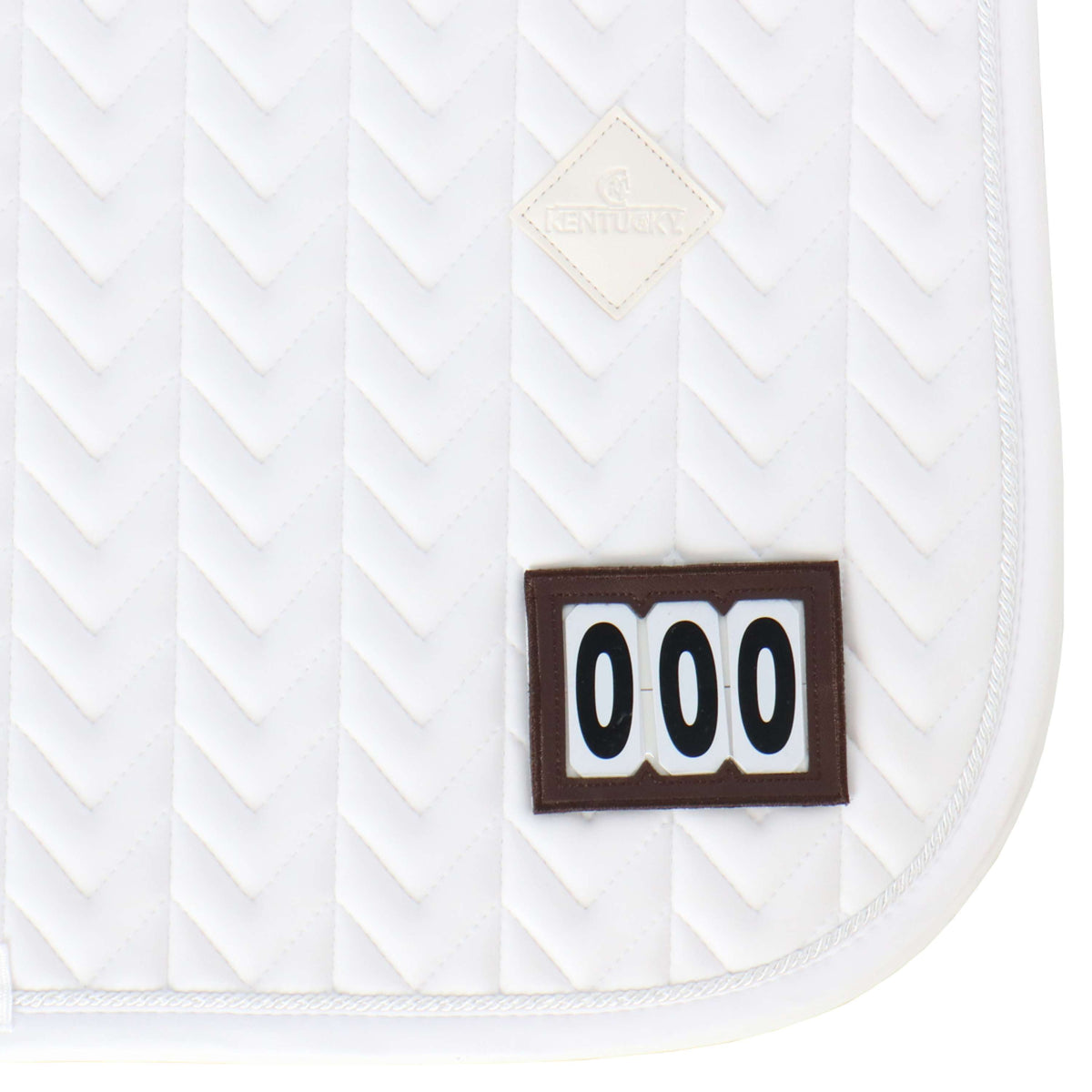 Kentucky Horsewear Tapis de Selle Fishbone Competiton Dressage Blanc