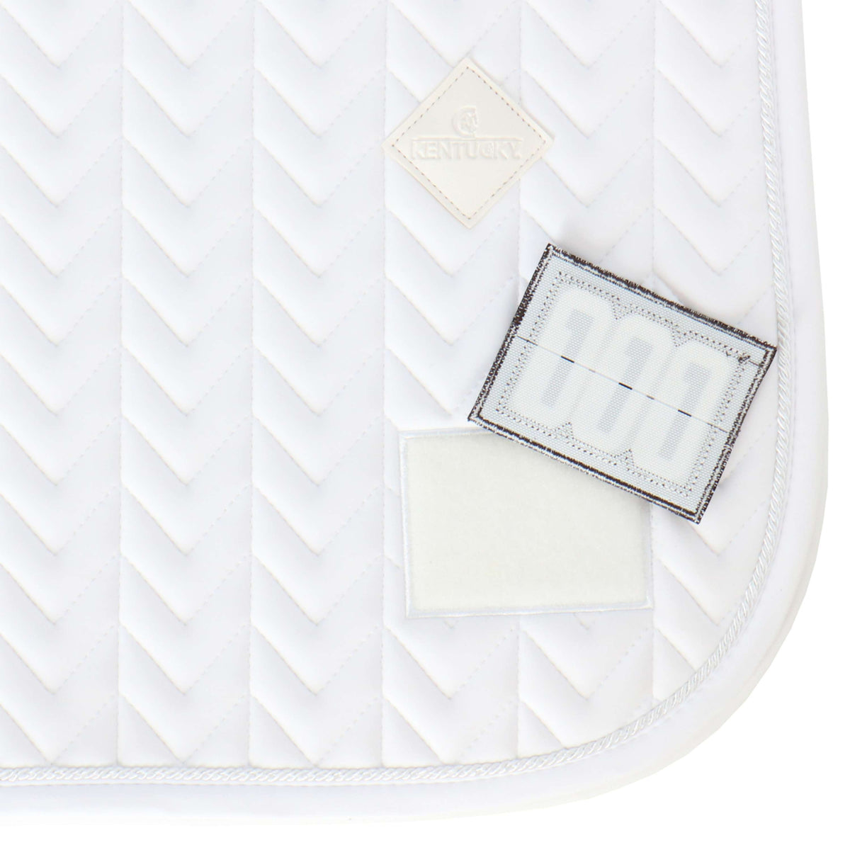 Kentucky Horsewear Tapis de Selle Fishbone Competiton Dressage Blanc