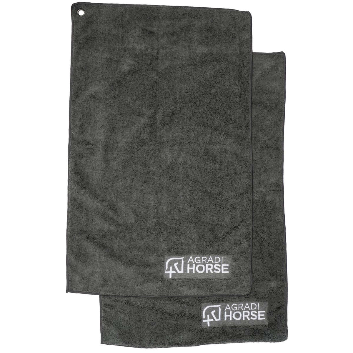 Agradi Horse Serviette Microfibre par paire Gris