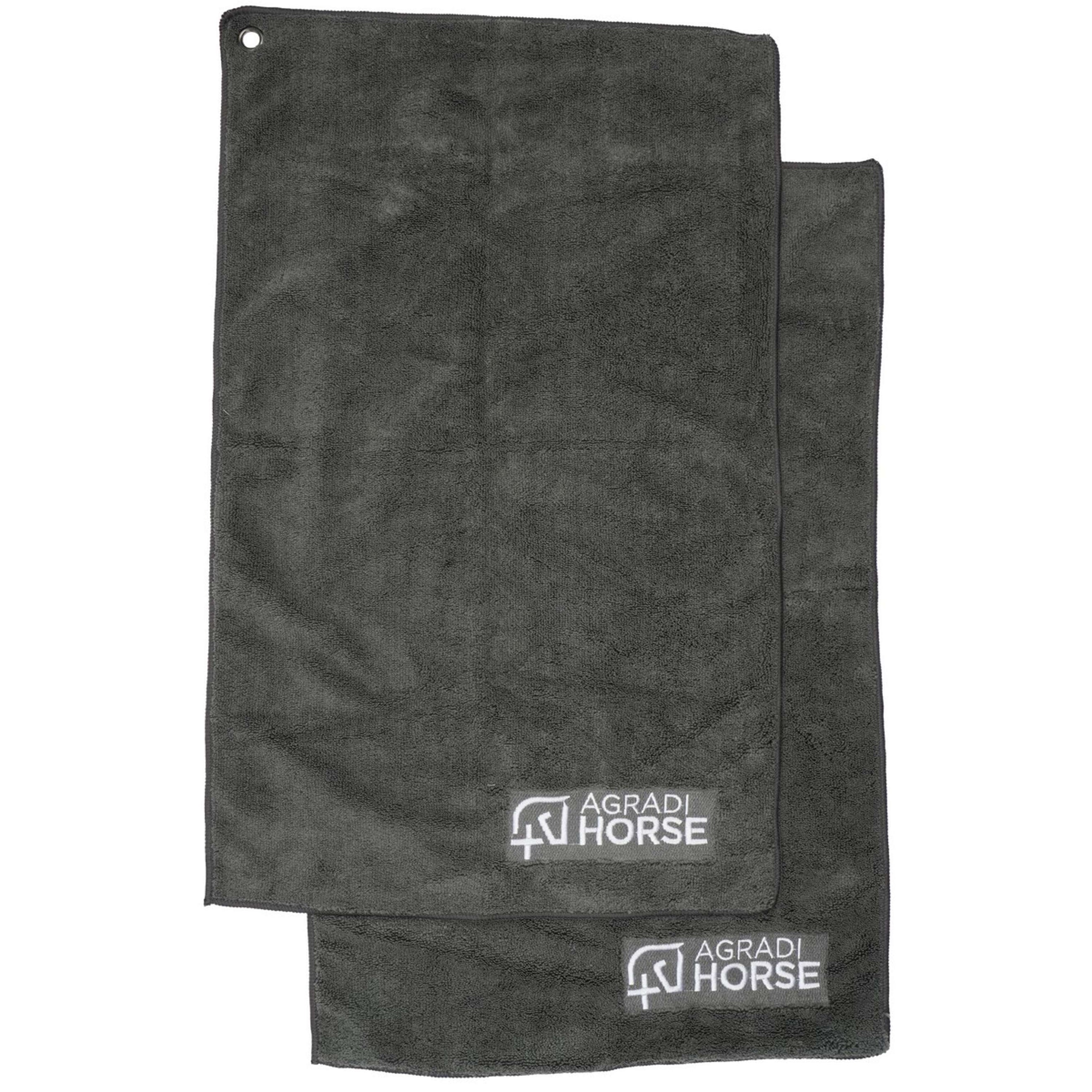 Agradi Horse Serviette Microfibre par paire Gris Agradi Horse Serviette Microfibre par paire Gris