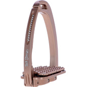 Tech Stirrups Étriers Venice Plus Swarovski Dressage Or rose