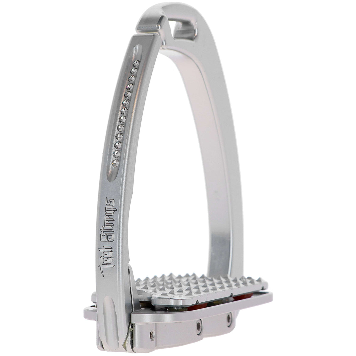 Tech Stirrups Étriers Venice Plus Swarovski Dressage Argent/Argent