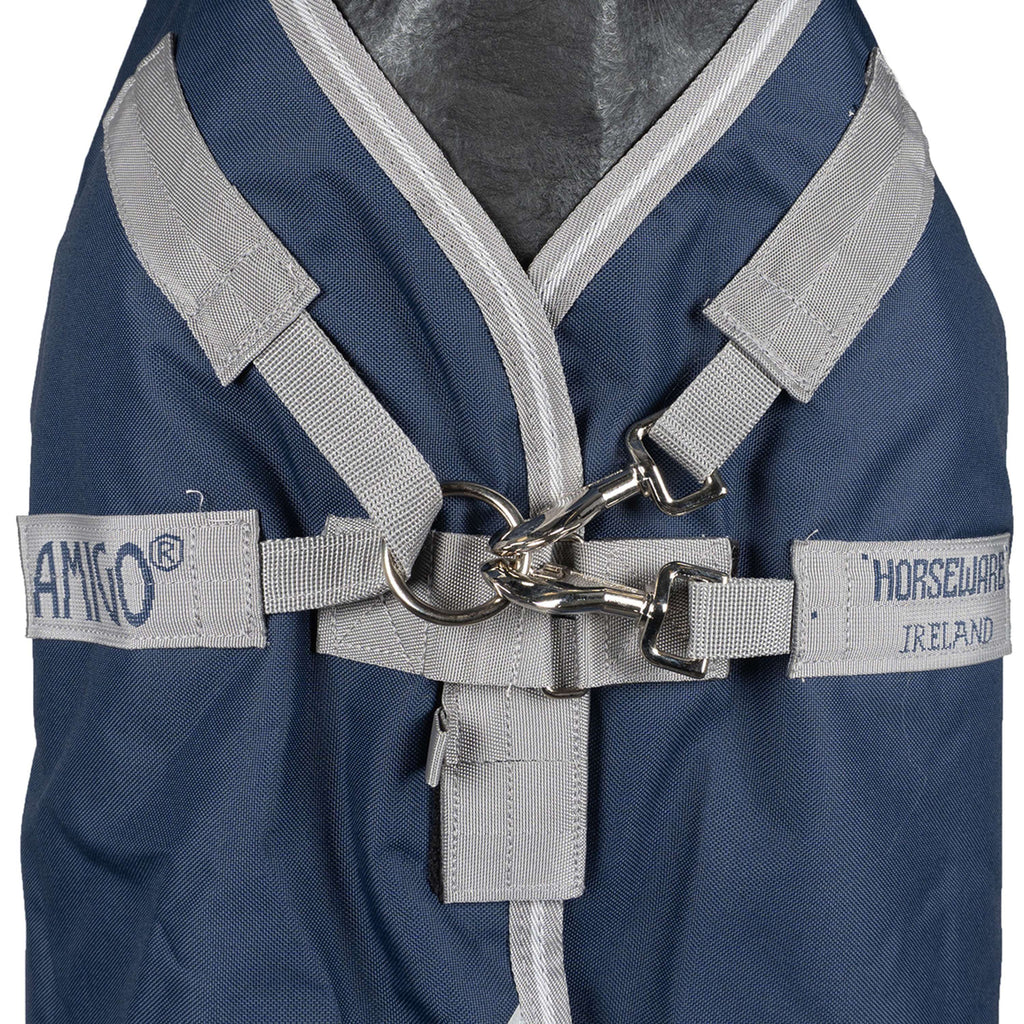 Amigo Turnout Rug Integrated 1200D 250g Navy/Titanium Grey/Silver