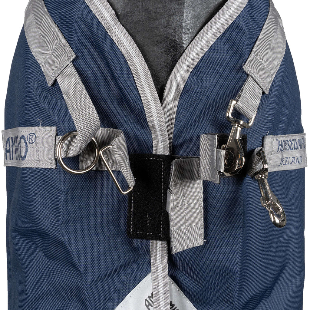 Amigo Turnout Rug Integrated 1200D 250g Navy/Titanium Grey/Silver