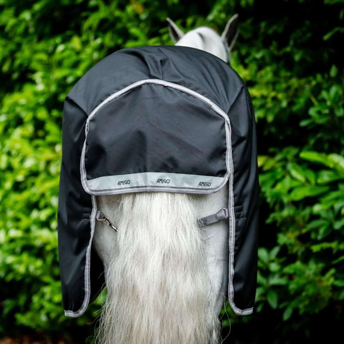 Amigo Chemise Turnout 1200D Plus 100g Noir/Gris Titane/Argent