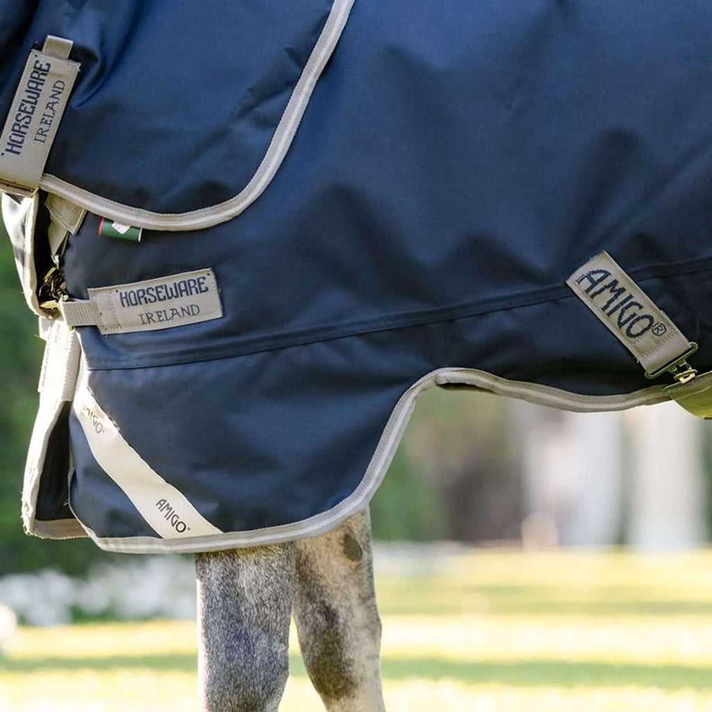 Amigo Chemise Turnout 1200D Plus Pony 0g Marine/Gris Titane/Argent