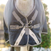 Amigo Chemise Turnout 1200D Plus Pony 0g Marine/Gris Titane/Argent