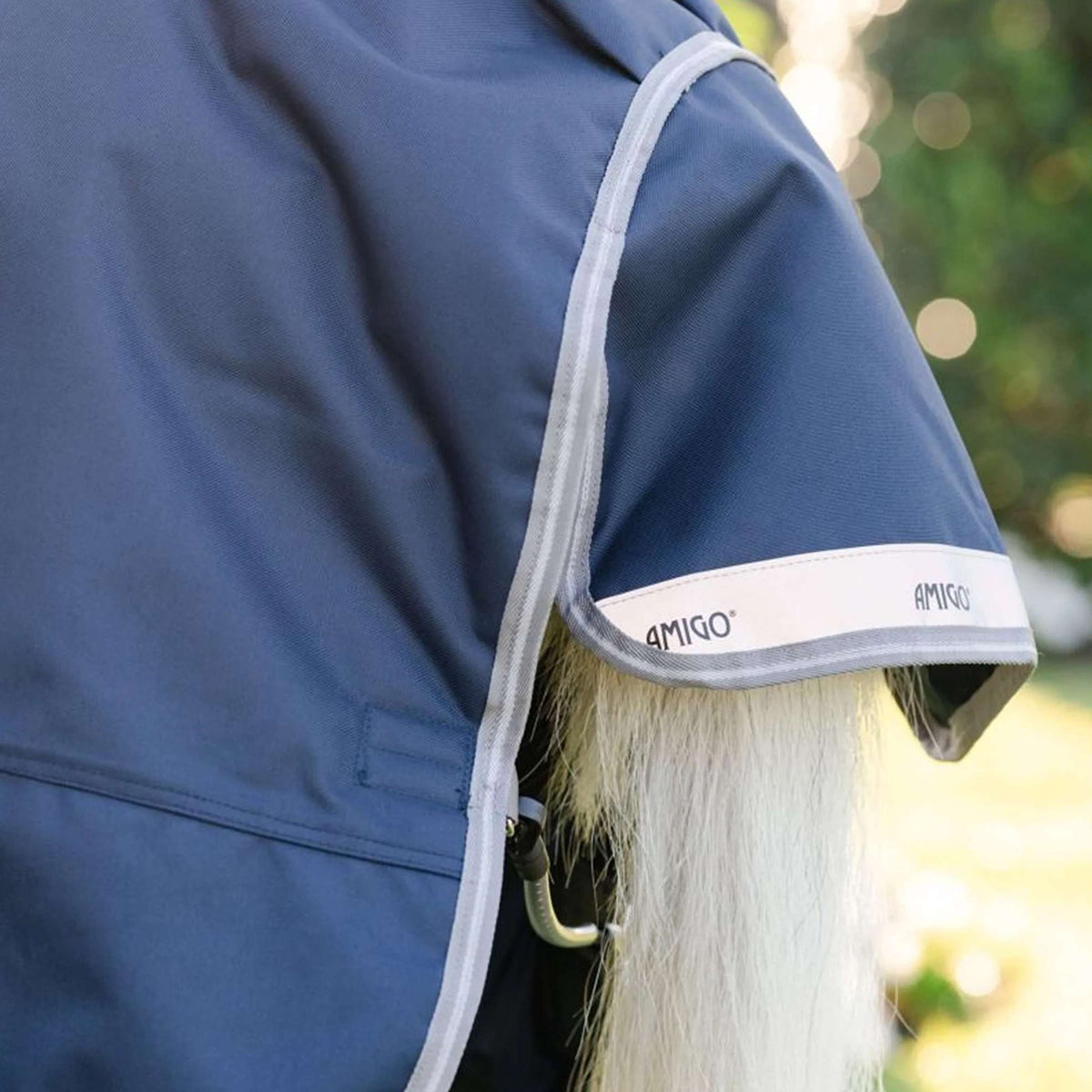 Amigo Chemise Turnout 1200D Pony 0g Marine/Gris Titane/Argent