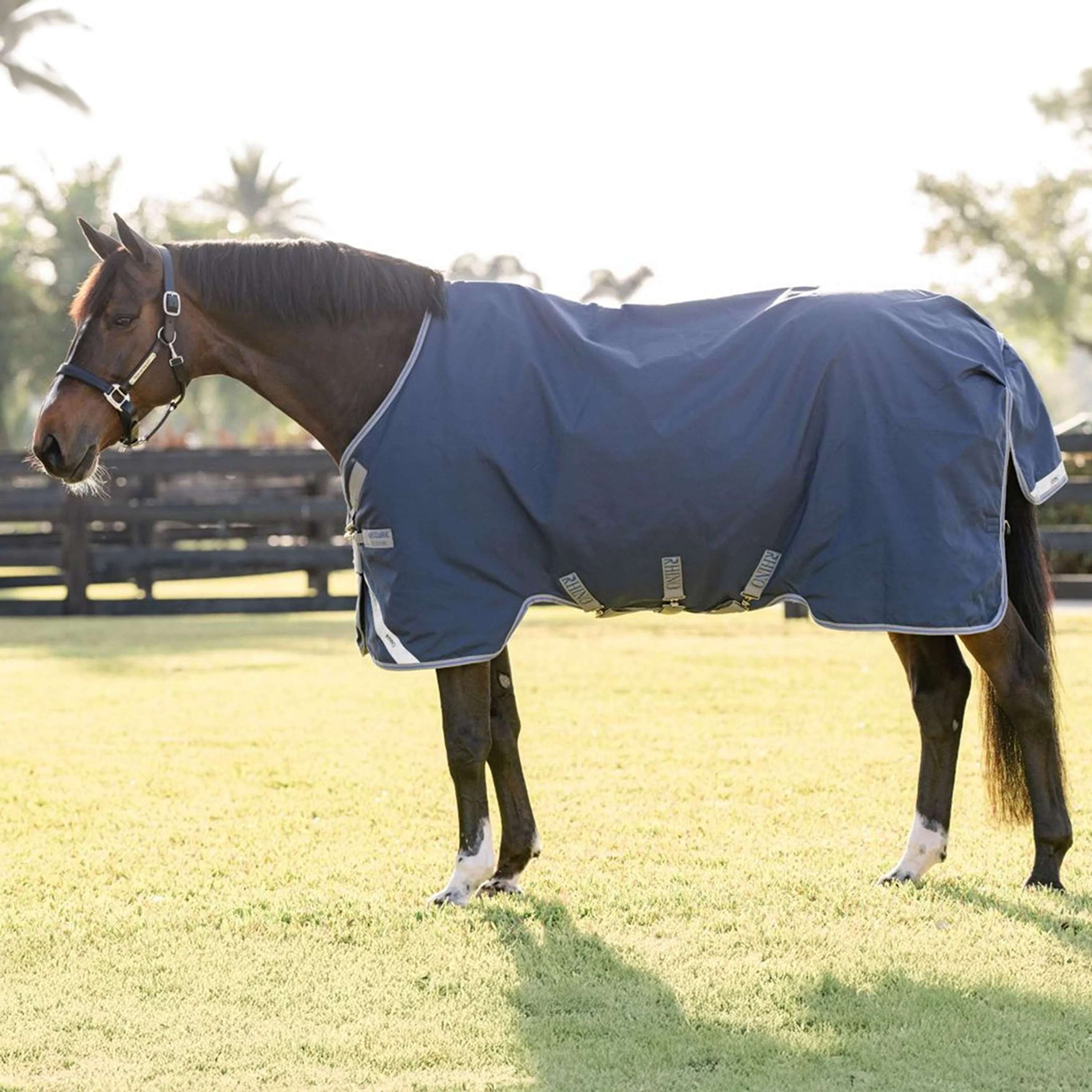 Rhino Chemise Turnout 100g Bleu marine/Gris titane/Bleu classique