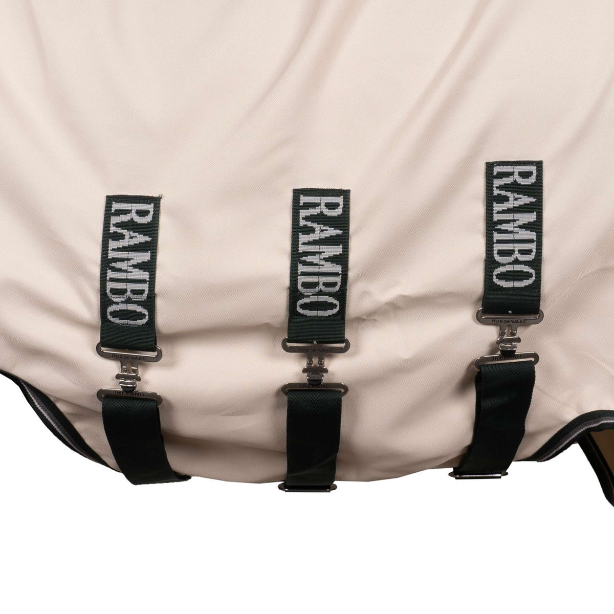 Rambo Pull col Hoodie Pony Craie/Vert chasseur/Argent