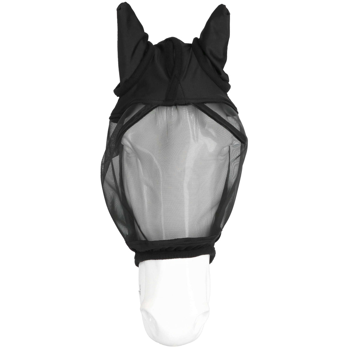 EQUITHÈME Masque Anti-Mouches Doux avec Protection UV Noir