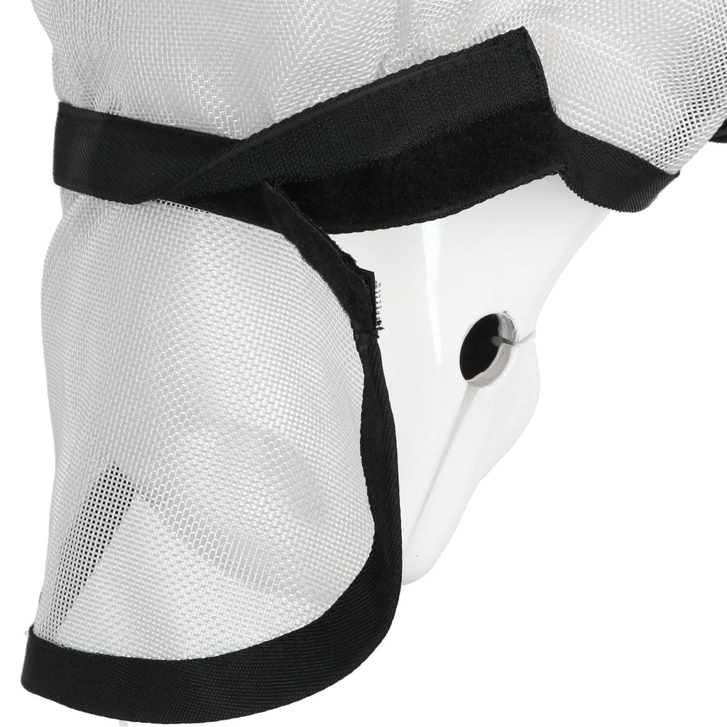 EQUITHÈME Masque Anti-Mouches Protec avec Protection UV Argent