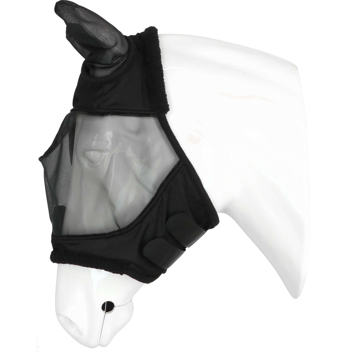 EQUITHÈME Masque Anti-Mouches Teddy UV Protection Noir