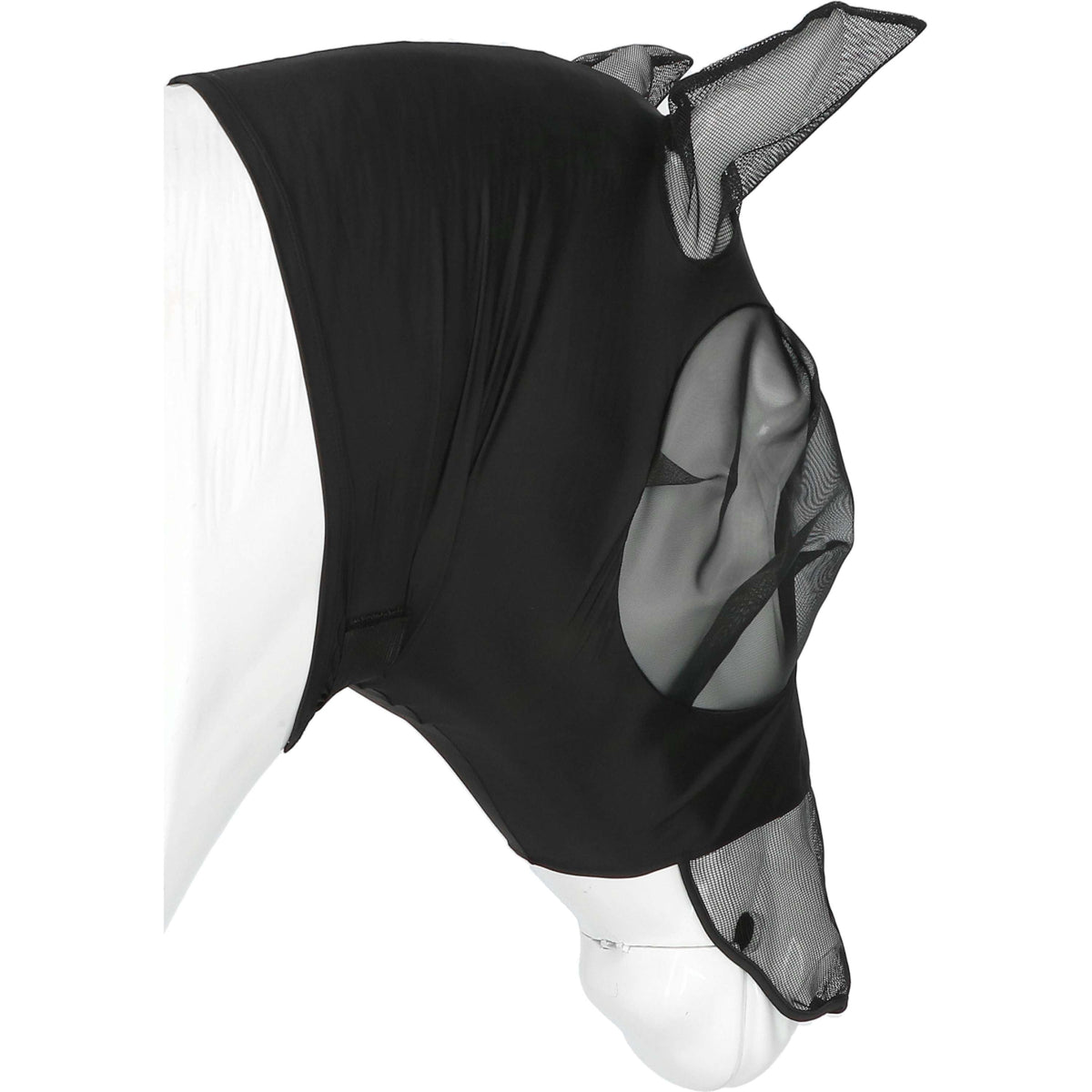 EQUITHÈME Masque Anti-Mouches Hood avec Protection UV Noir