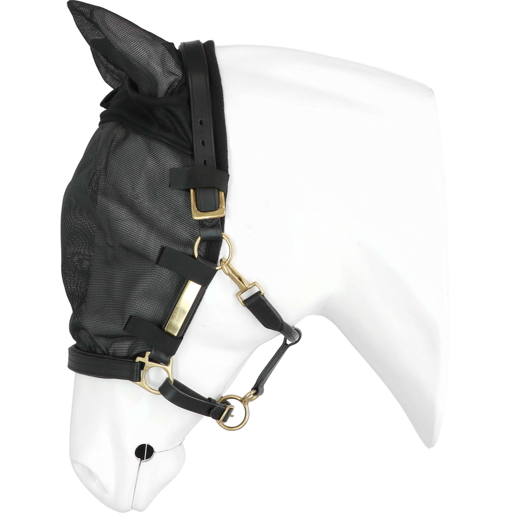 EQUITHÈME Licol Anti-Mouches avec Protection UV Noir
