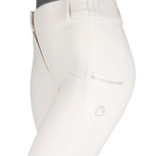 Montar Pantalon d'Équitation MoZuna Gun Metal Crystals Prise de Genou Warm Light Grey