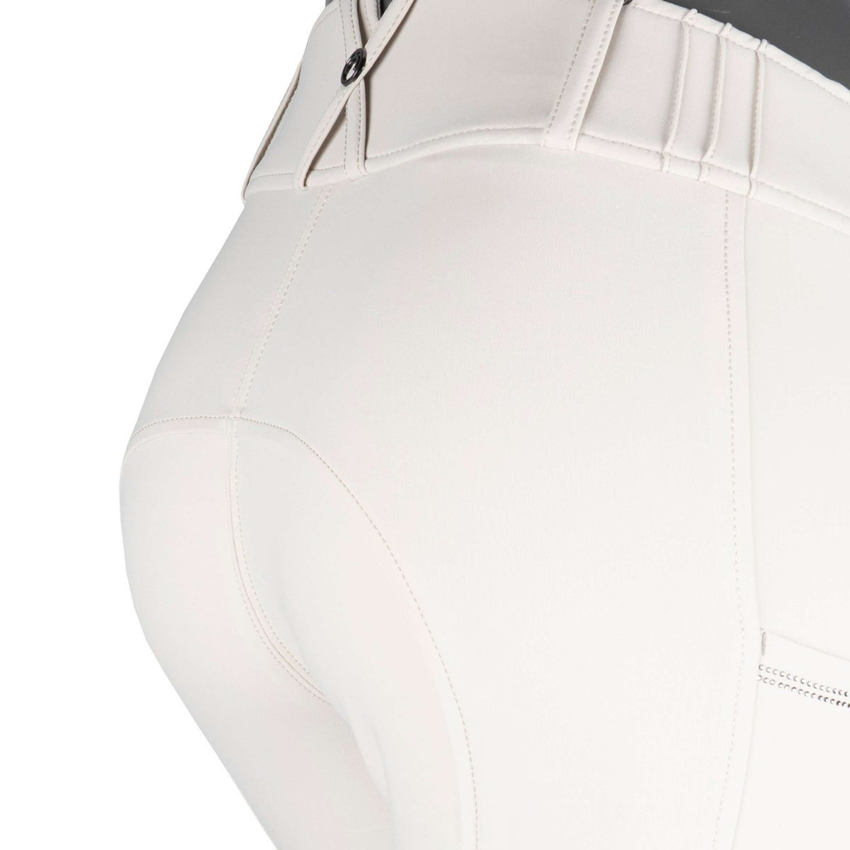 Montar Pantalon d'Équitation MoZuna Gun Metal Crystals Prise de Genou Warm Light Grey