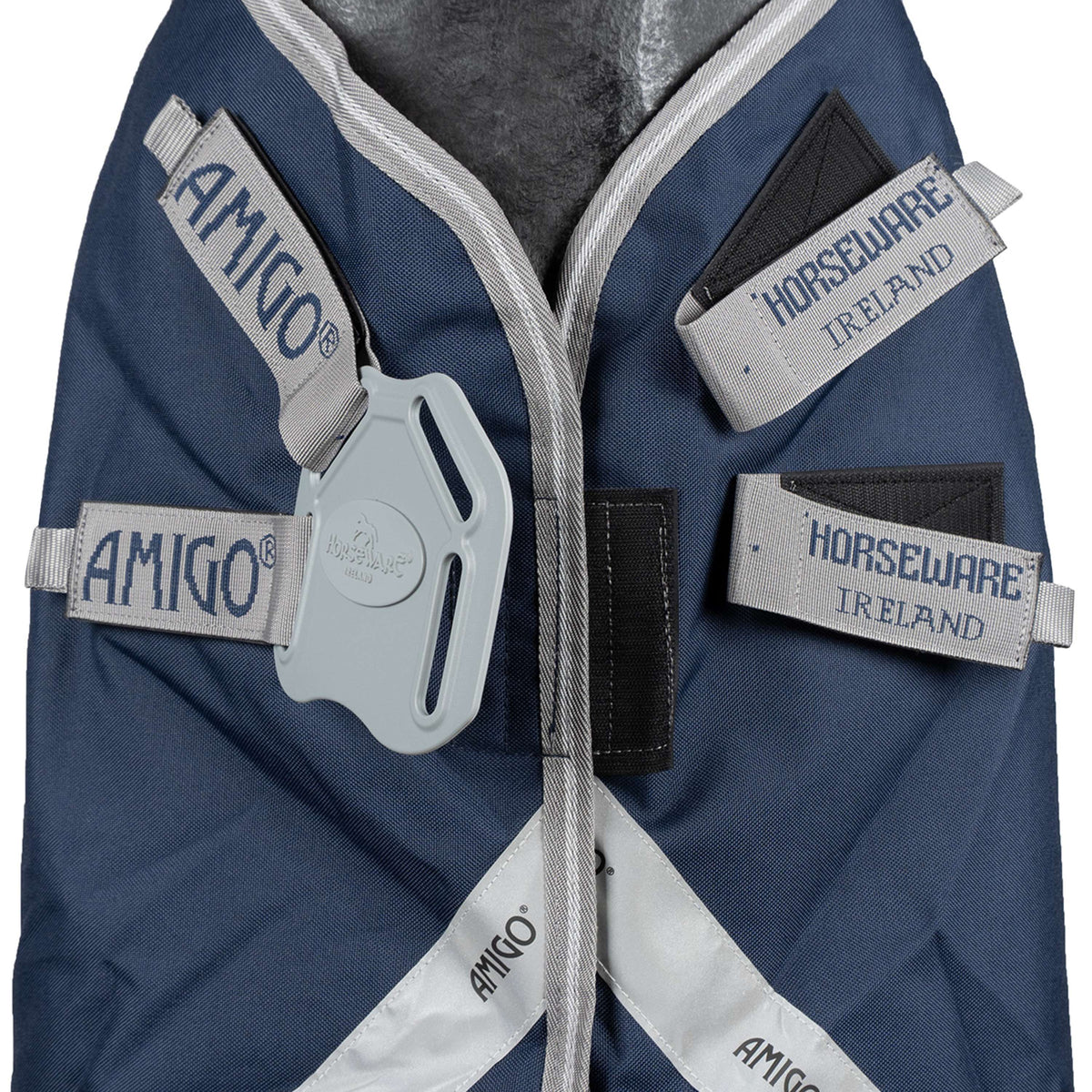 Amigo Turnout Rug FieldSafe Plus 1200D 50g Navy/Titanium Grey/Silver