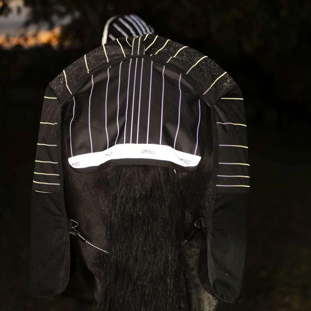 Amigo Turnout Rug FieldSafe Reflectech Plus 1200D 100g Black/Reflective/Black