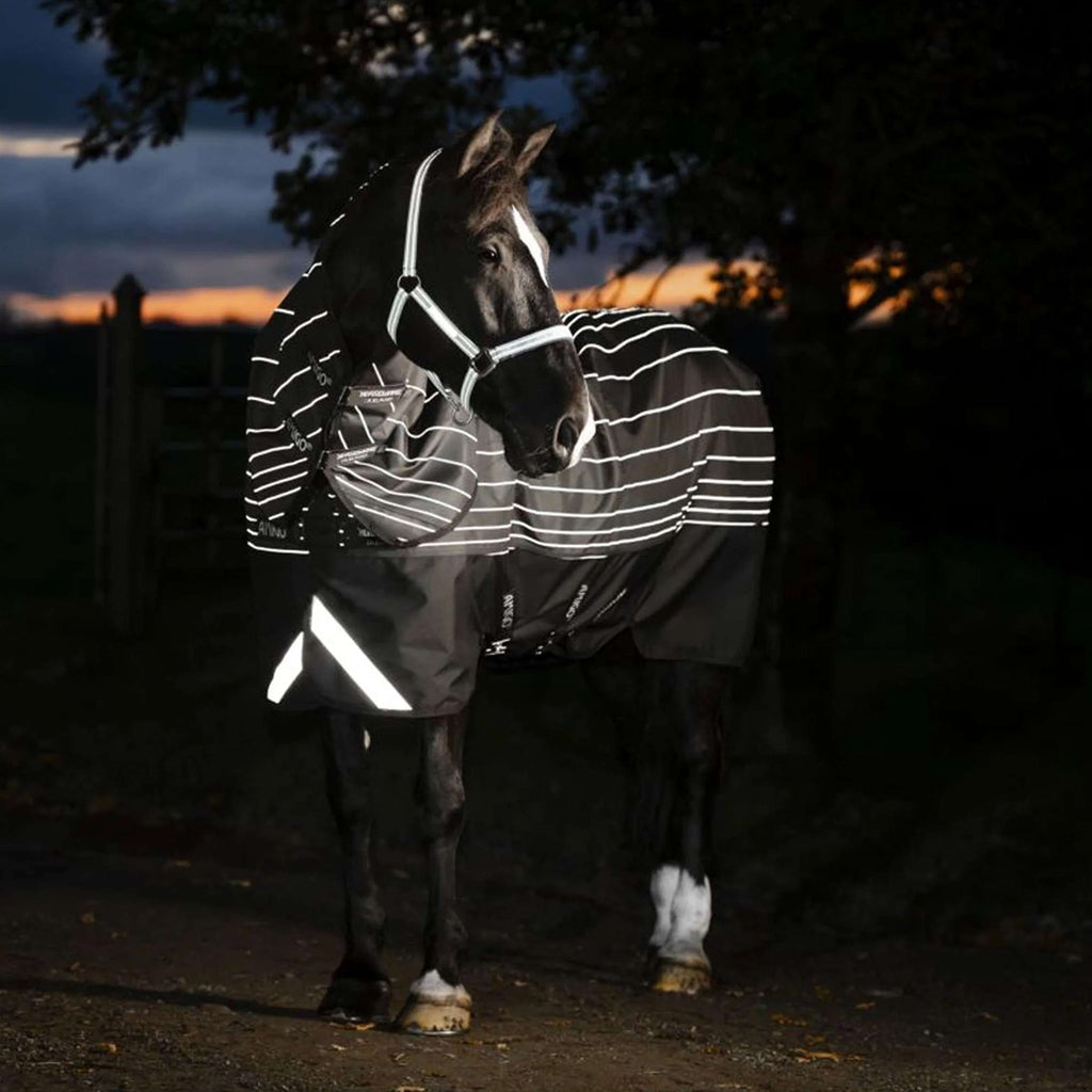 Amigo Turnout Rug FieldSafe Reflectech Plus 1200D 100g Black/Reflective/Black